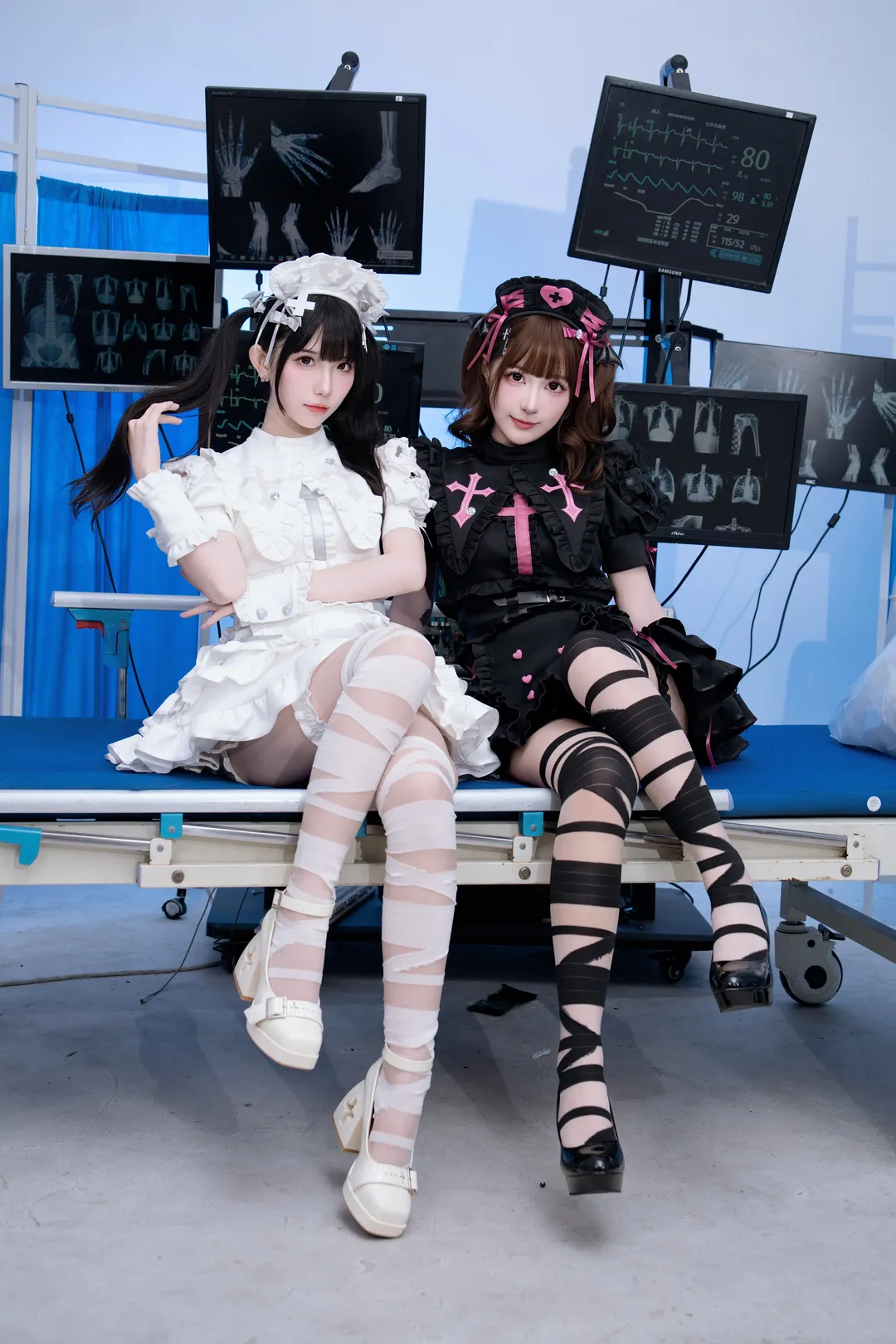 cosplay, 漫展返圖, 雙馬尾, 白色絲襪, 病嬌護士 - 第3張