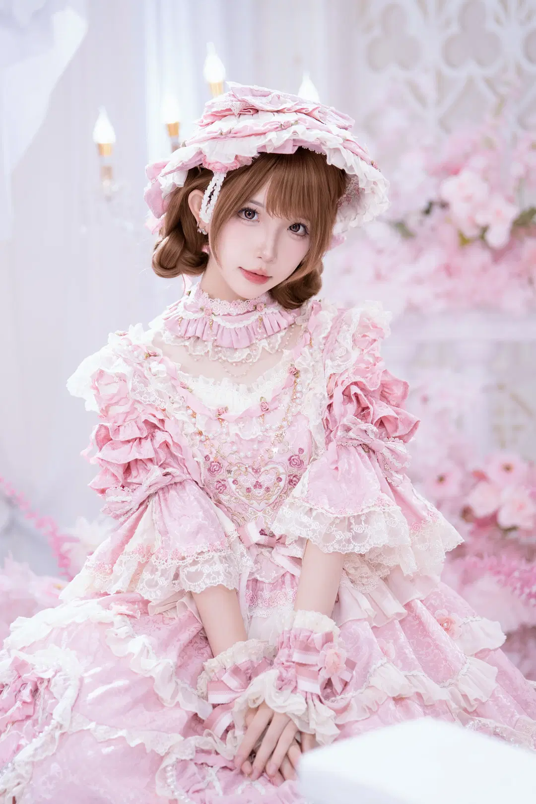 蕾丝洋装, 洛丽塔cos, 粉色系穿搭, 甜美公主风, 少女心穿搭