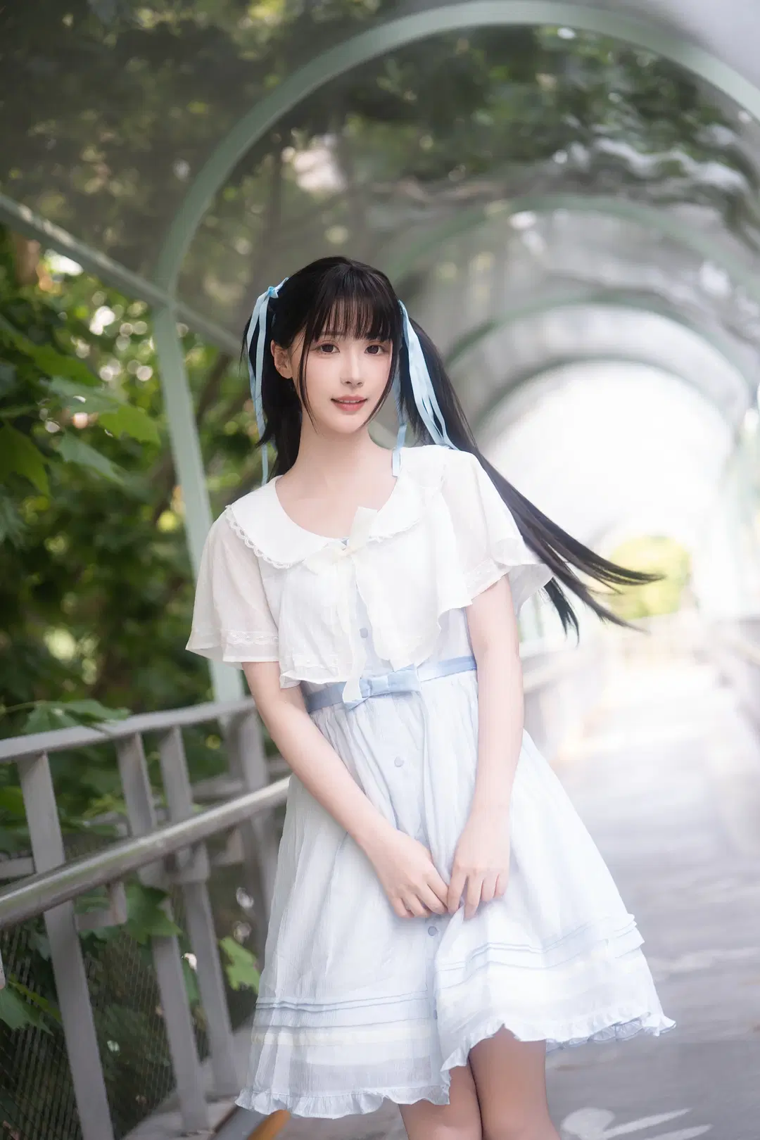 Duo Teen girl private photoshoot at Baixi Park: Japanese fresh style Summer Edition by 米三华（线下授课） - Image 2