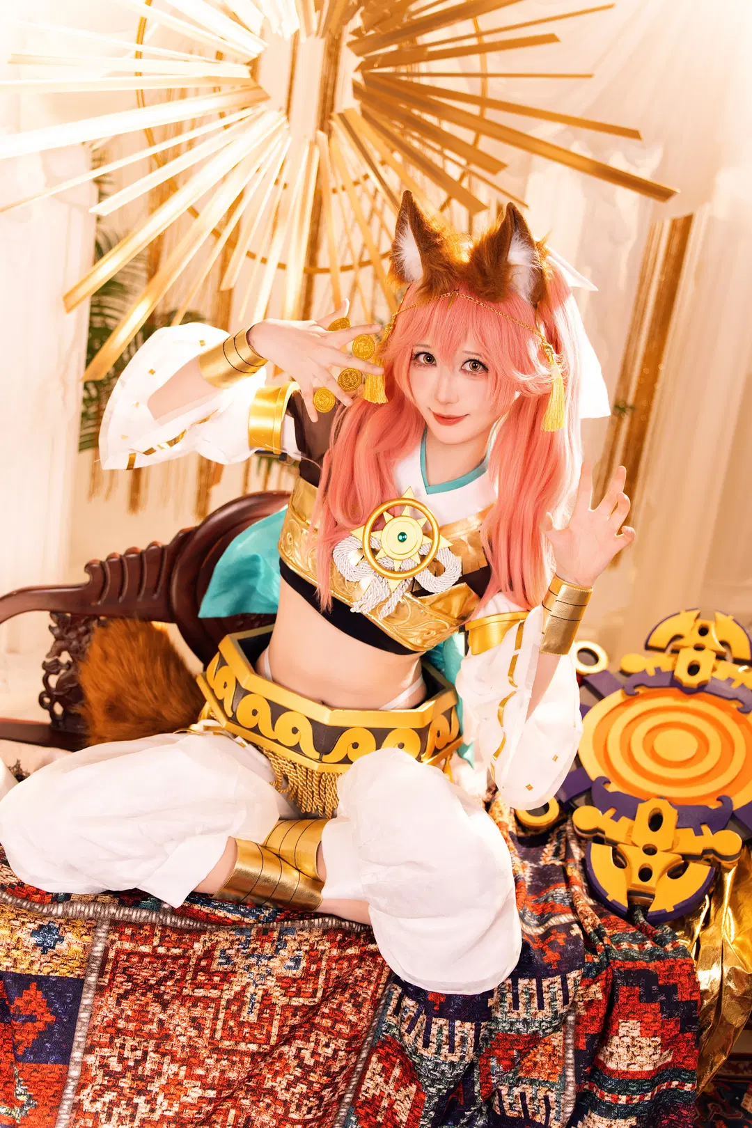 【玉藻の前 コスプレ】金色に輝く異国情緒の狐妖、細部と光影の衝突美 - 米三华（线下授课） - 3枚目