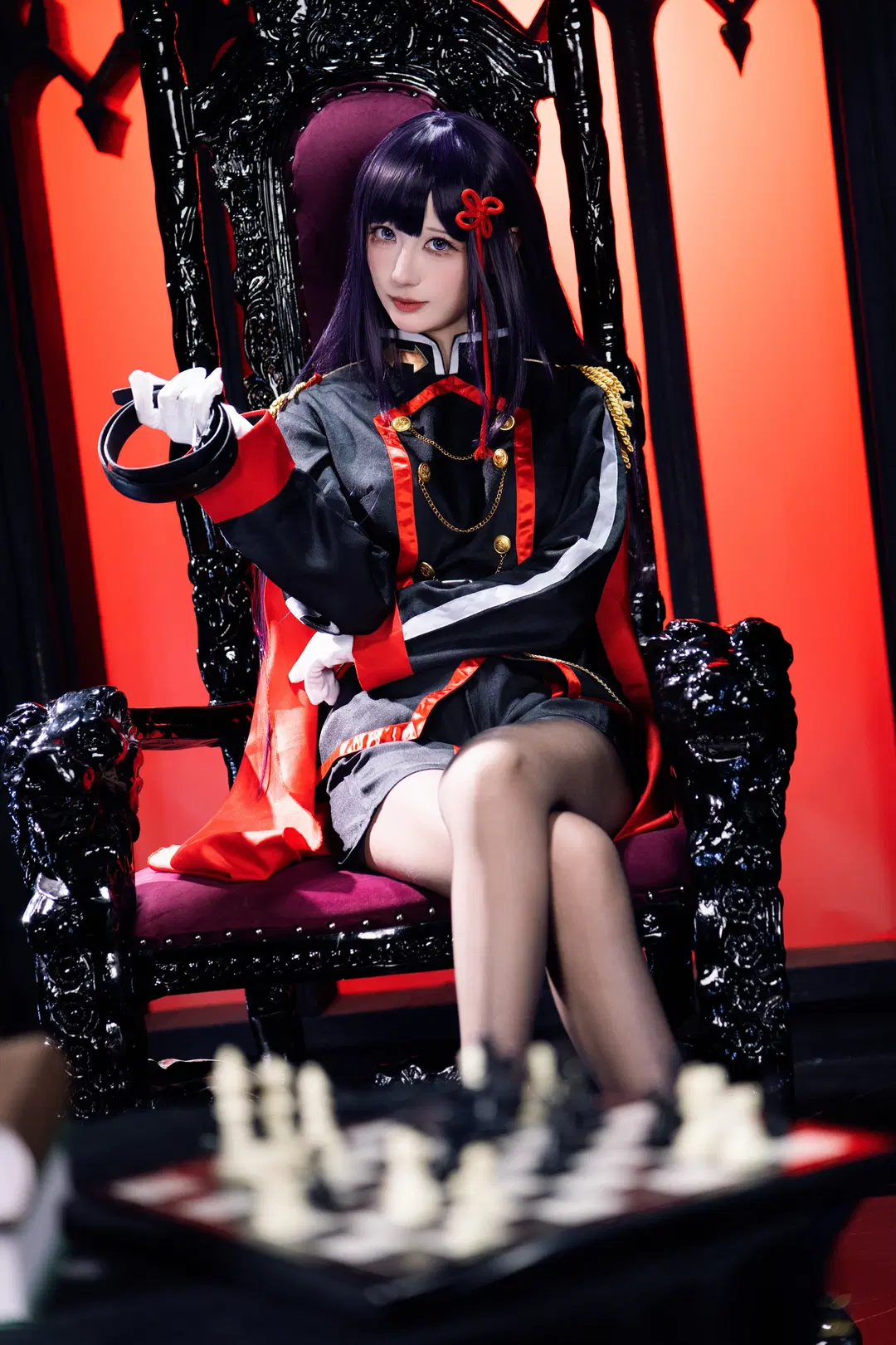 【山城恋cos】军装王座的压迫感，演绎黑暗系女王范 - 米三华（线下授课） - 第2张