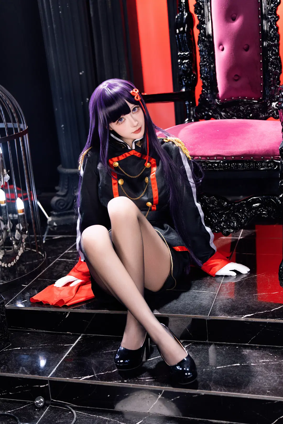 【山城恋cos】军装王座的压迫感，演绎黑暗系女王范 - 米三华（线下授课） - 第3张