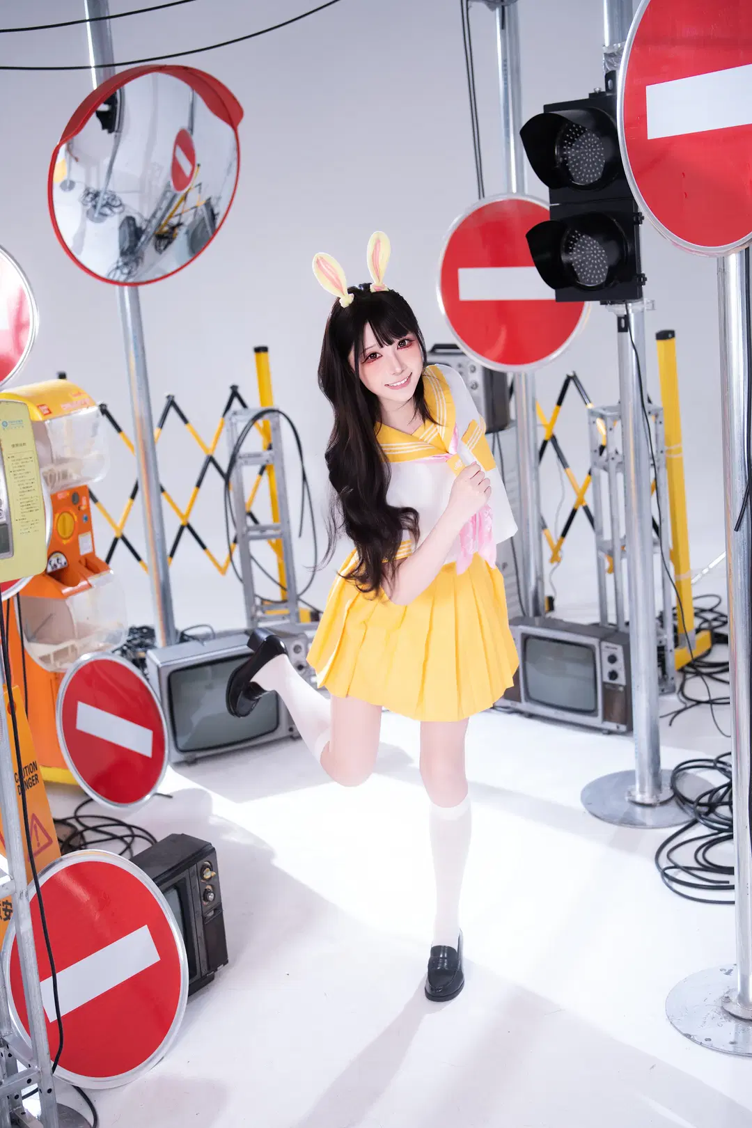 Retro studio photoshoot: Bunny ears Sailor suit Photo Set Share by 米三华（线下授课） - Image 3