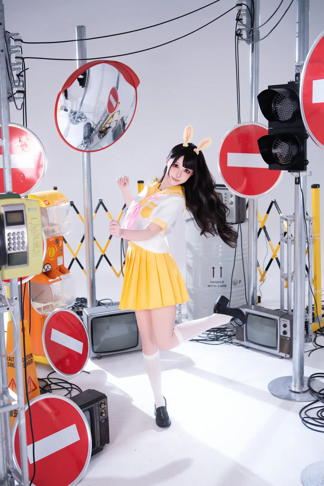 Retro studio photoshoot: Bunny ears Sailor suit Photo Set Share by 米三华（线下授课） - Image 4