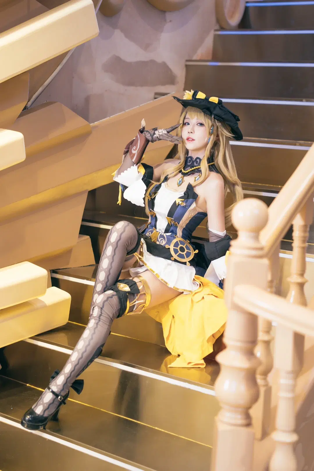 コスプレ, ナヴィア コスプレ, 黒ストッキングとハイヒール, 撮影シェア, 華麗なシーン