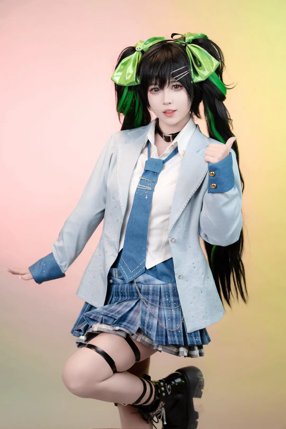 二次元cosplay, 制服少女, 孙尚香cos, 闪光计划, 闪光计划孙尚香