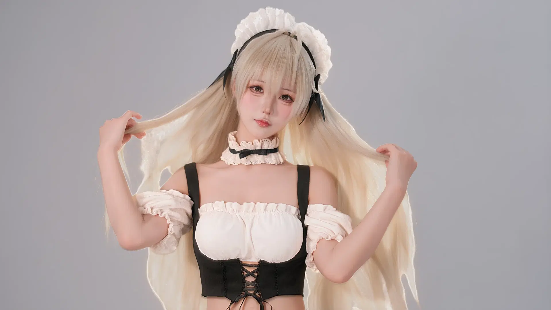 【Kasugano Sora cosplay】Maid Outfit with Black Tights Photoshoot Showcase by Mars拍噗拍 - Image 3