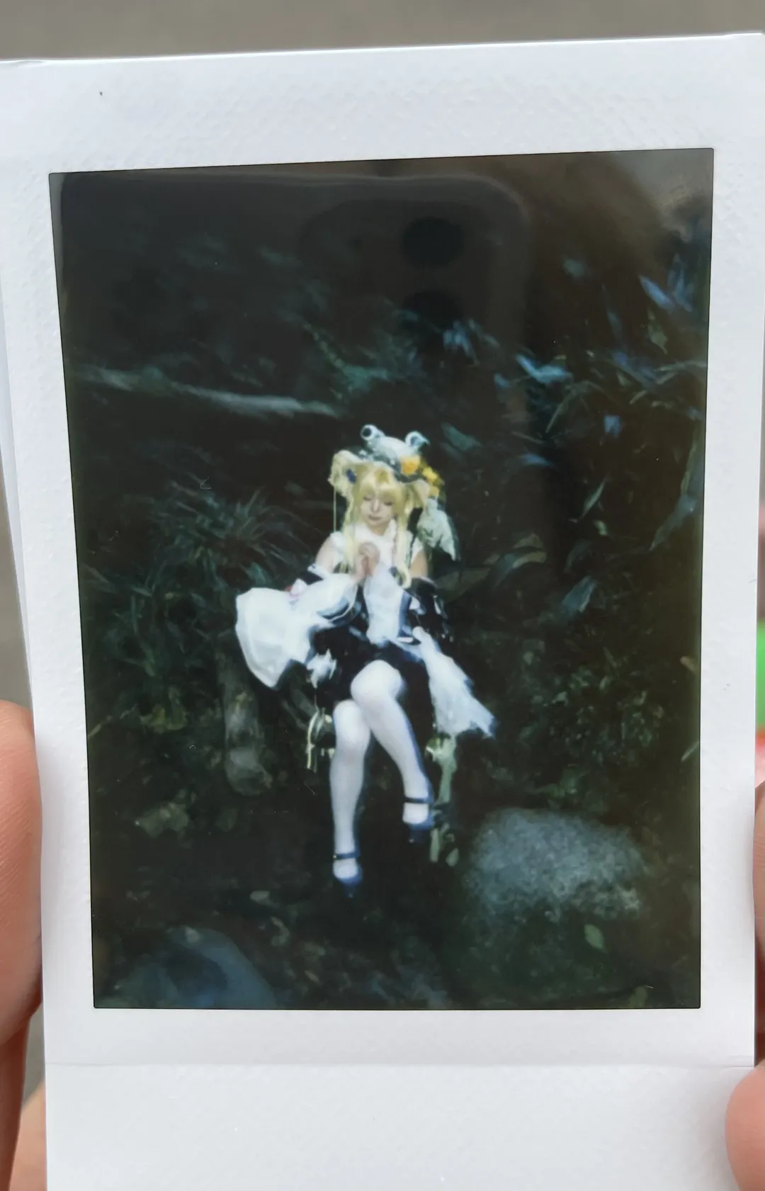 cosplay, 东方project, 白丝, 洩矢诹访子cos, 拍立得