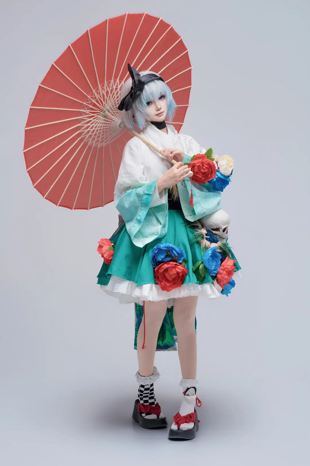 东方project, 妖梦cos, 绘画参考, 夜汽车, 黑白格纹袜