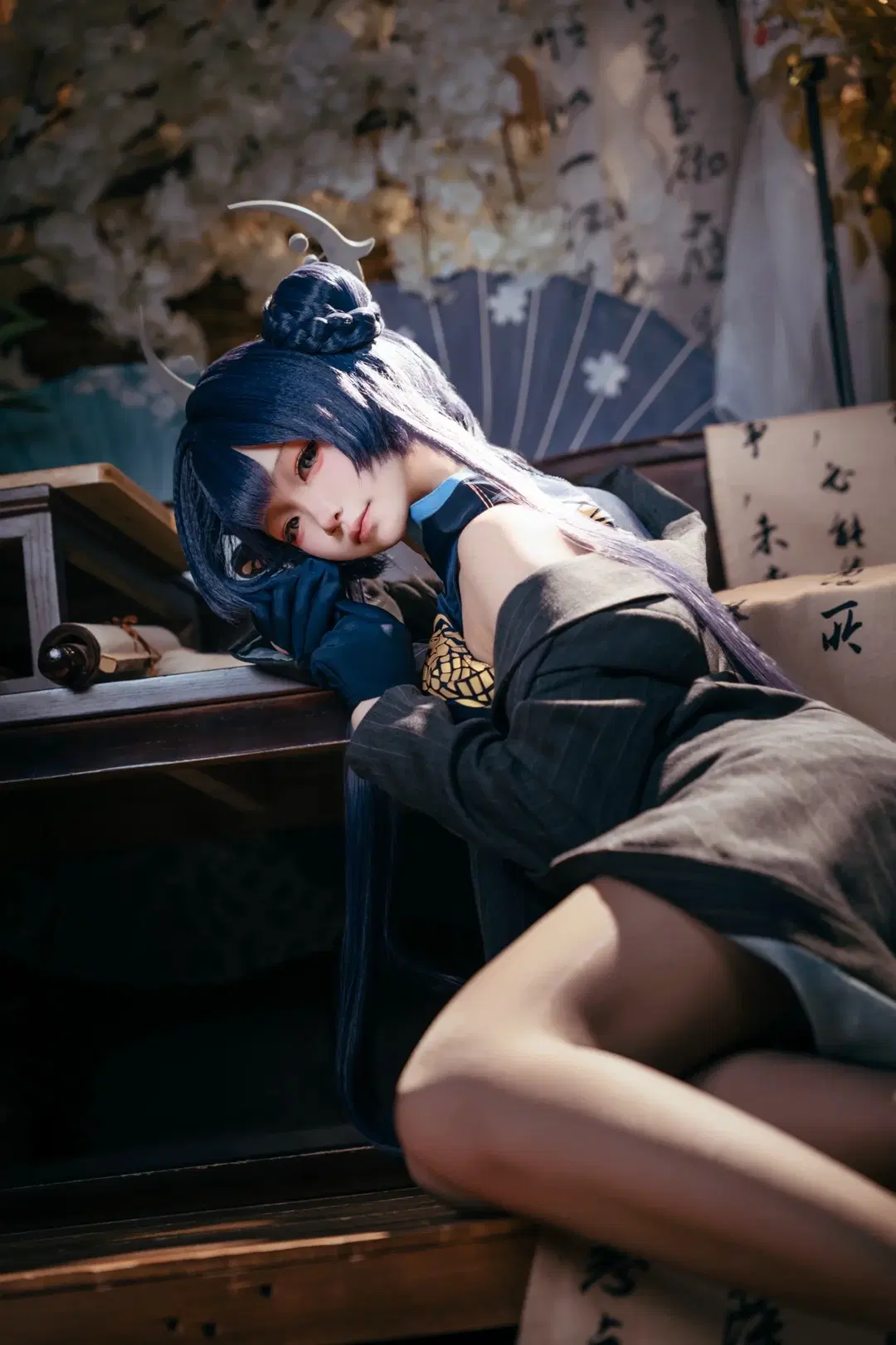 [Misaki cosplay] Sensei, I'm Feeling a Bit Under the Weather: Blue Archive's Chinese Qipao Charm by 阿森纳的小马丁 - Image 3