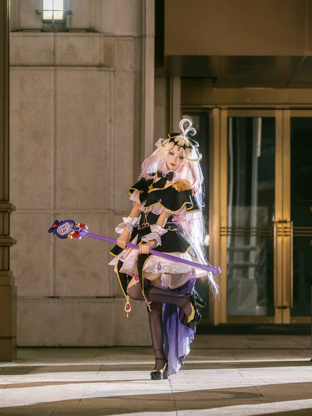 cosplay, 森亚露露卡cos, 夜景人像, 名侦探光之美少女, 黑丝