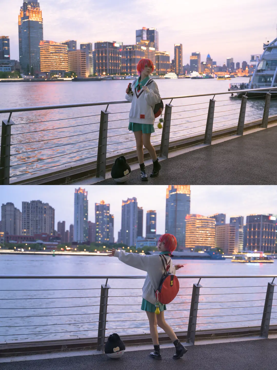 【玛秋cos】高达gquuuuuux 天手让叶的江边黄昏随拍 - -矢量鱼- - 第3张