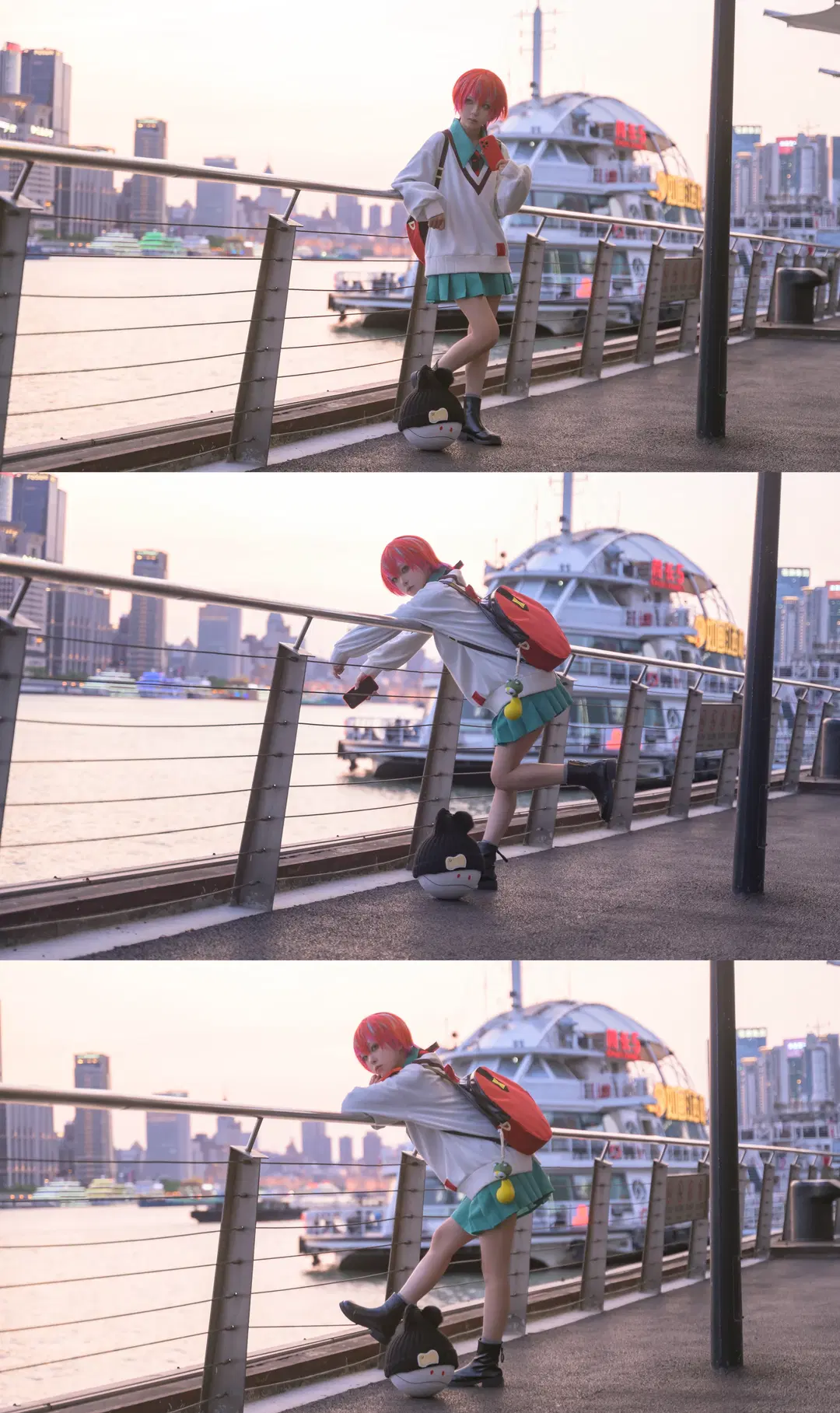 【玛秋cos】高达gquuuuuux 天手让叶的江边黄昏随拍 - -矢量鱼- - 第4张