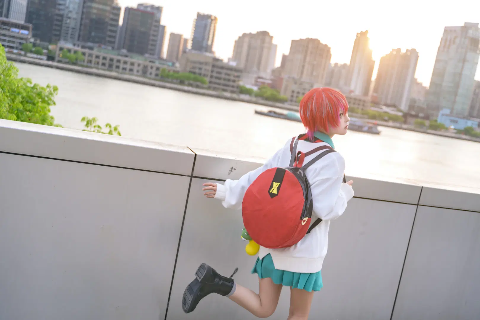 【玛秋cos】高达gquuuuuux 天手让叶的江边黄昏随拍 - -矢量鱼- - 第5张