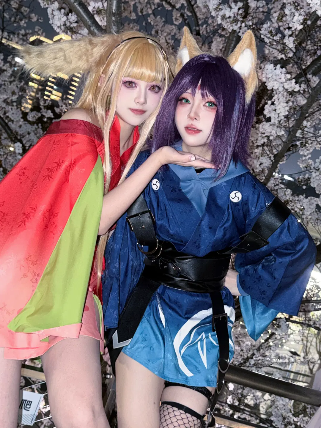 超时空辉夜姬, 夜景摄影, 兽耳娘, 网袜, 酒寄彩叶辉夜cos