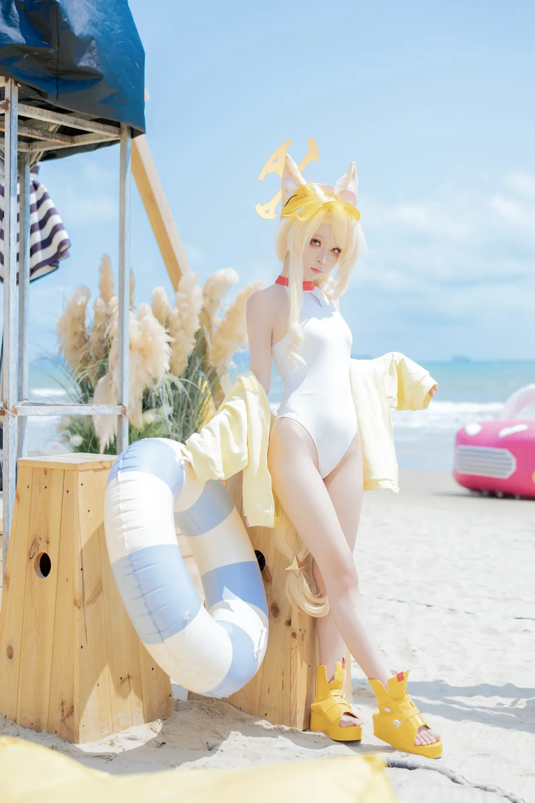 cosplay, 蔚蓝档案, 夏日写真, 水圣娅cos, 三亚海边 - 第1张