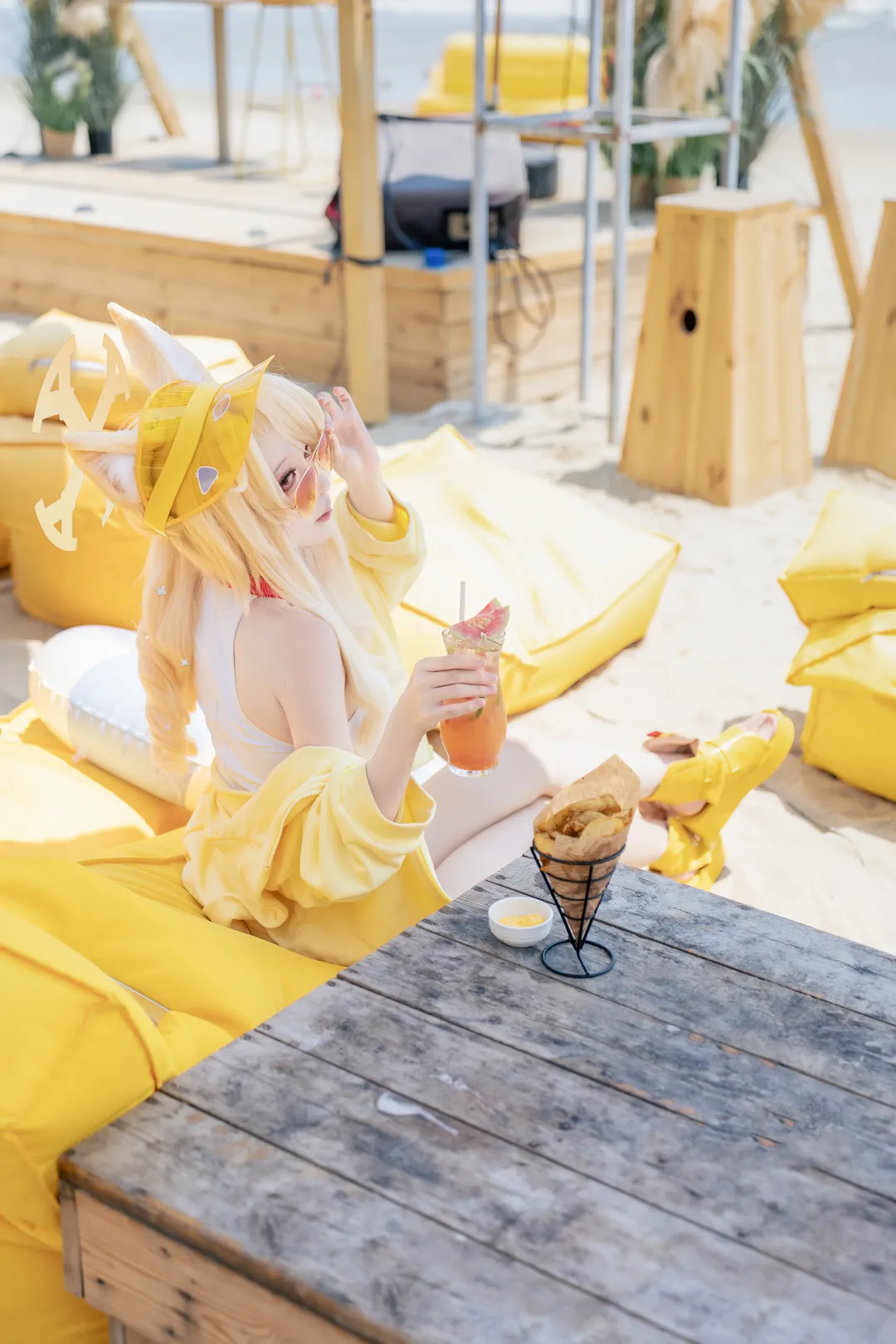 cosplay, 蔚蓝档案, 夏日写真, 水圣娅cos, 三亚海边 - 第3张