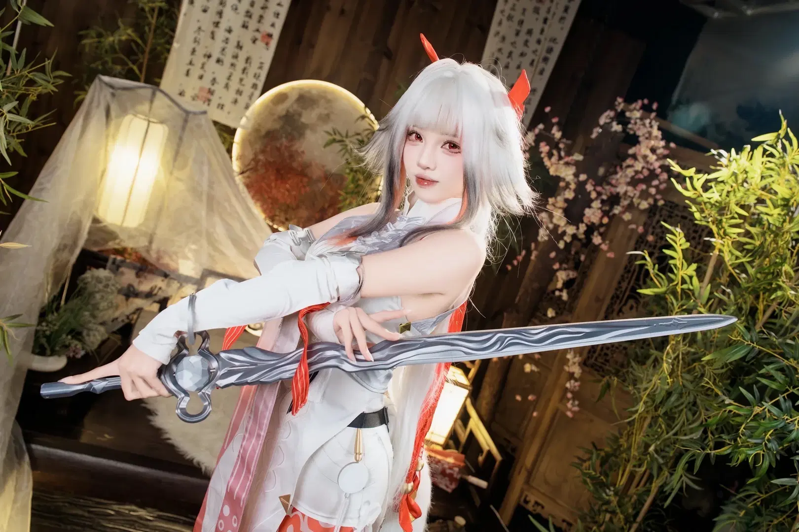 [Ye Shunguang Cosplay] Zenless Zone Zero Chinese Techwear Style: A Bold Blend of Crimson and White by 茶包 - Image 5