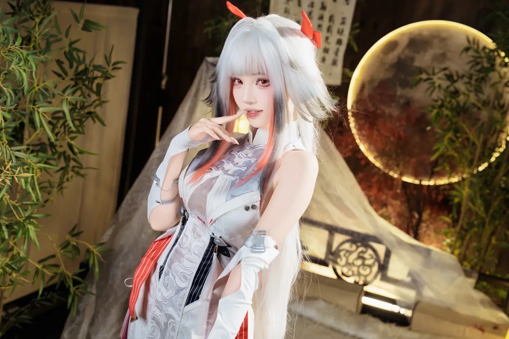 [Ye Shunguang Cosplay] Zenless Zone Zero Chinese Techwear Style: A Bold Blend of Crimson and White by 茶包 - Image 6
