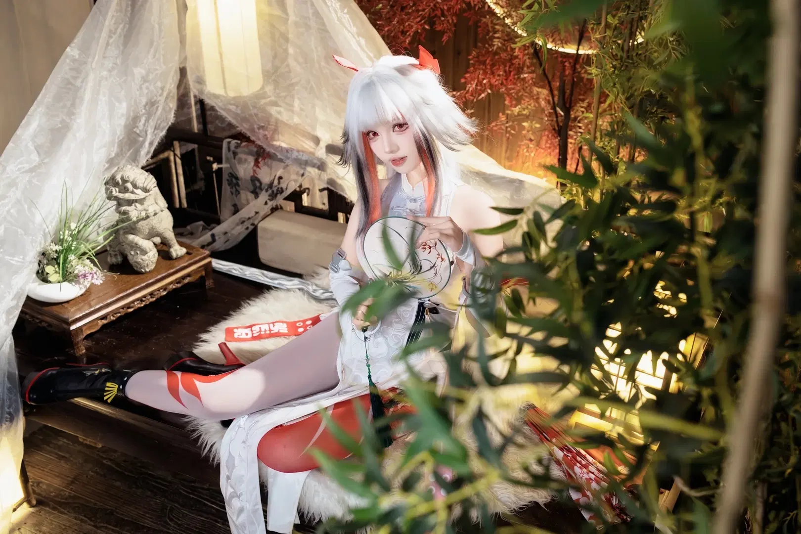 [Ye Shunguang Cosplay] Zenless Zone Zero Chinese Techwear Style: A Bold Blend of Crimson and White by 茶包 - Image 8