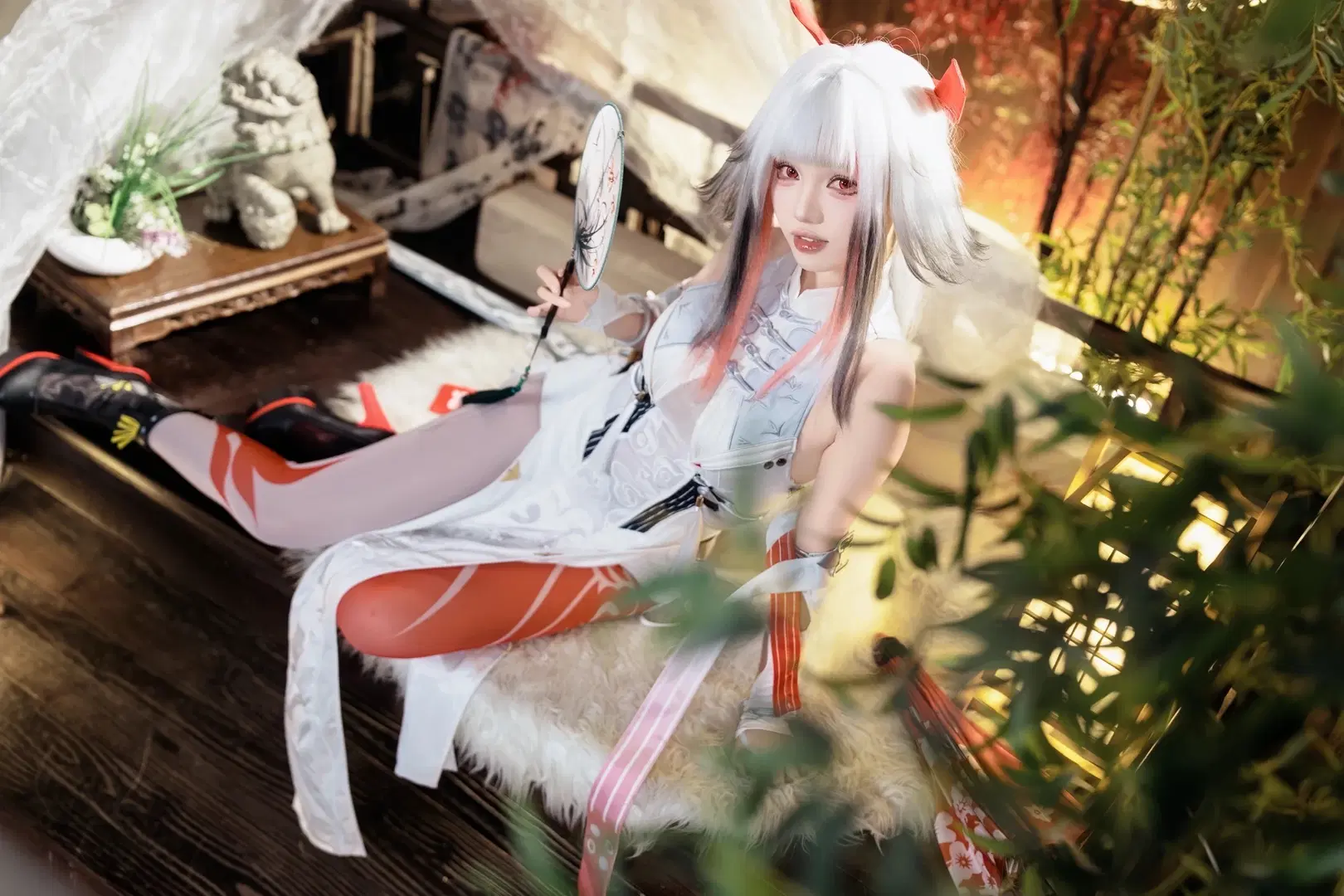 叶瞬光cos, 绝区零, 二次元cosplay, 丝袜, 中式机能风