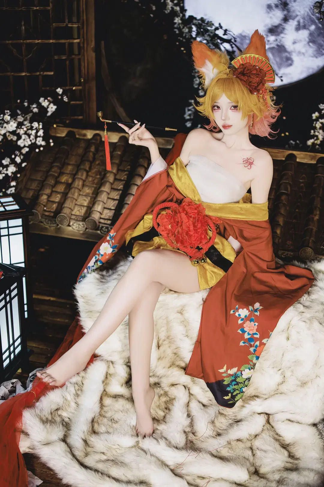 [Daji cosplay] Honor of Kings Crimson Night Oiran: Coexistence of Allure and Playfulness by 茶包 - Image 4