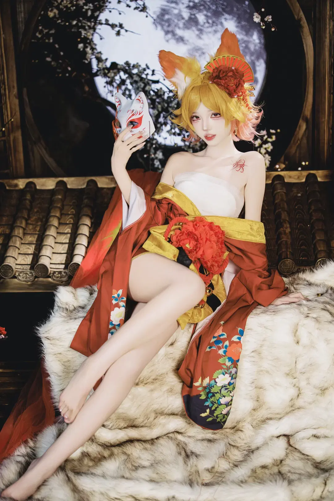 [Daji cosplay] Honor of Kings Crimson Night Oiran: Coexistence of Allure and Playfulness by 茶包 - Image 6