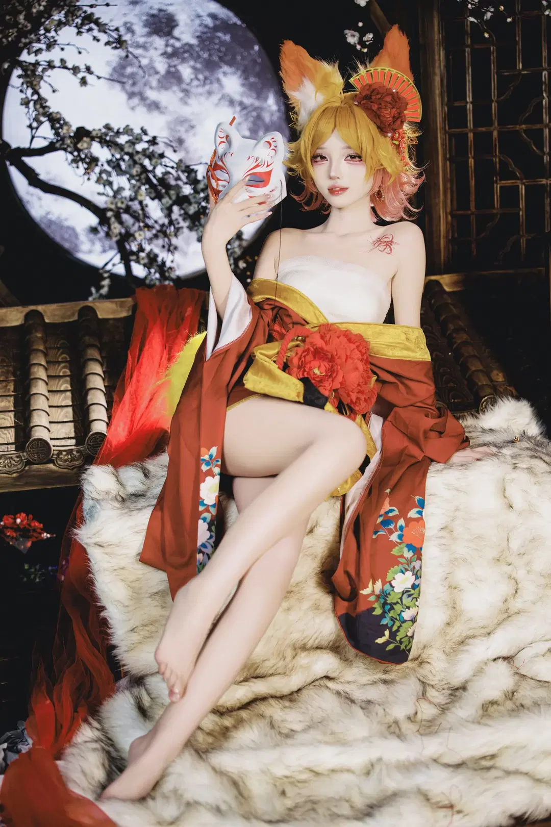 [Daji cosplay] Honor of Kings Crimson Night Oiran: Coexistence of Allure and Playfulness by 茶包 - Image 7