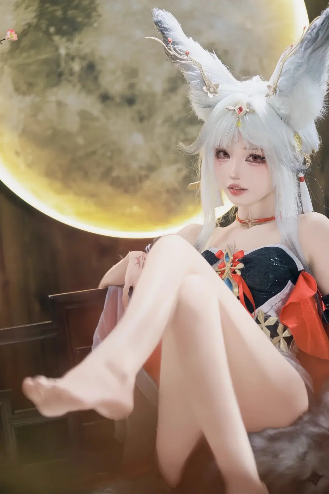 [Xin-2 cosplay] Wuthering Waves Silver-Haired Kemonomimi Girl: Exceptional Garment Texture and Detail by 茶包 - Image 9