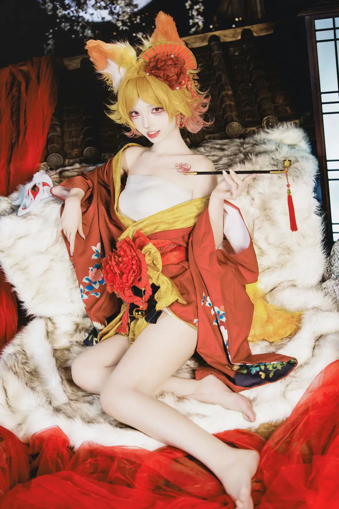 [Daji cosplay] Honor of Kings Crimson Night Oiran: Every Frown and Smile by 茶包 - Image 2