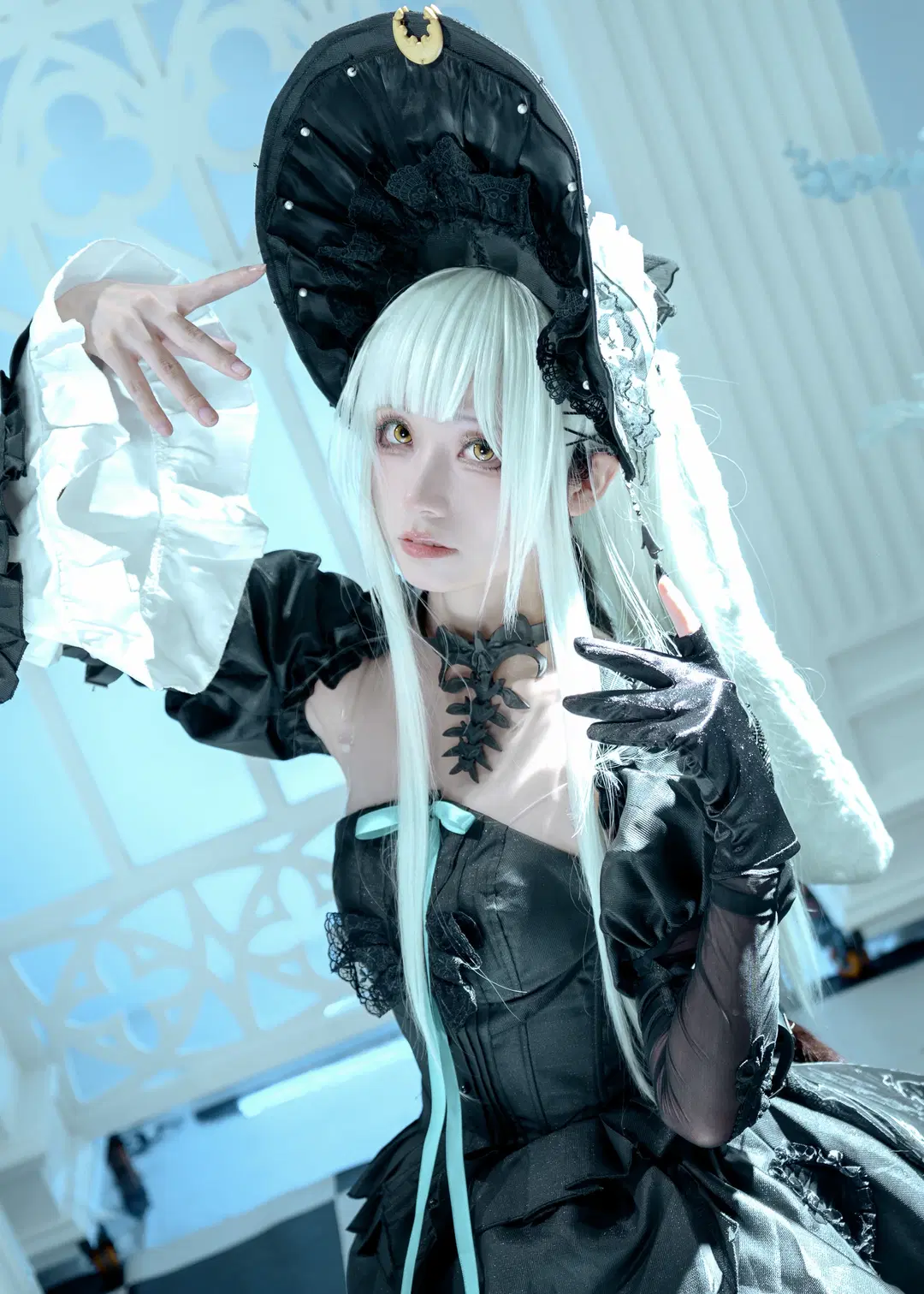 【若葉睦コスプレ】アークナイツコラボ「操り人形のイド」、ダークなゴシック風コスプレ撮影記録 - 宵芢柒 - 3枚目