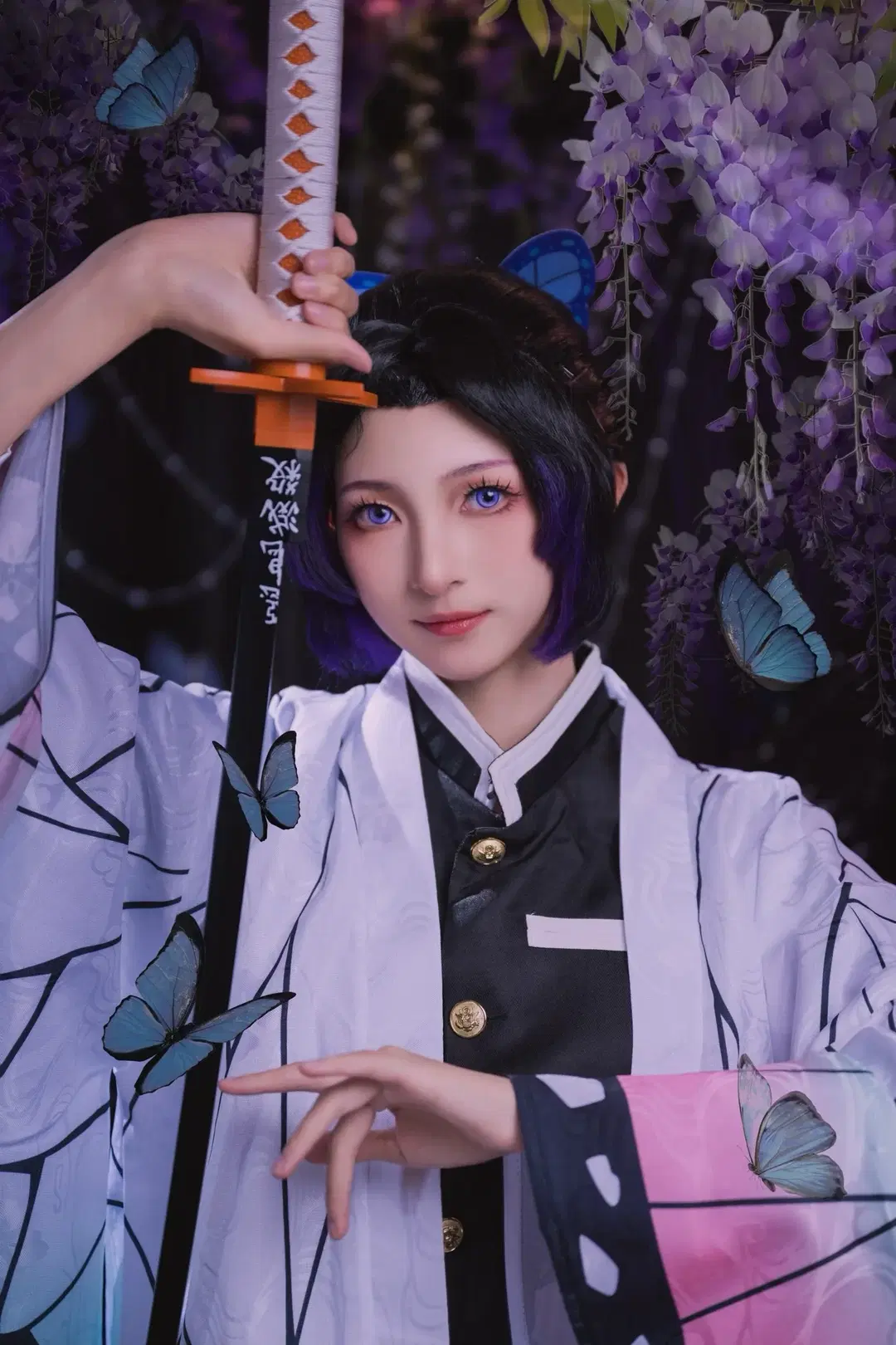 鬼灭之刃, 和风cos, 蝴蝶忍cos, 紫藤花写真, 蝴蝶忍