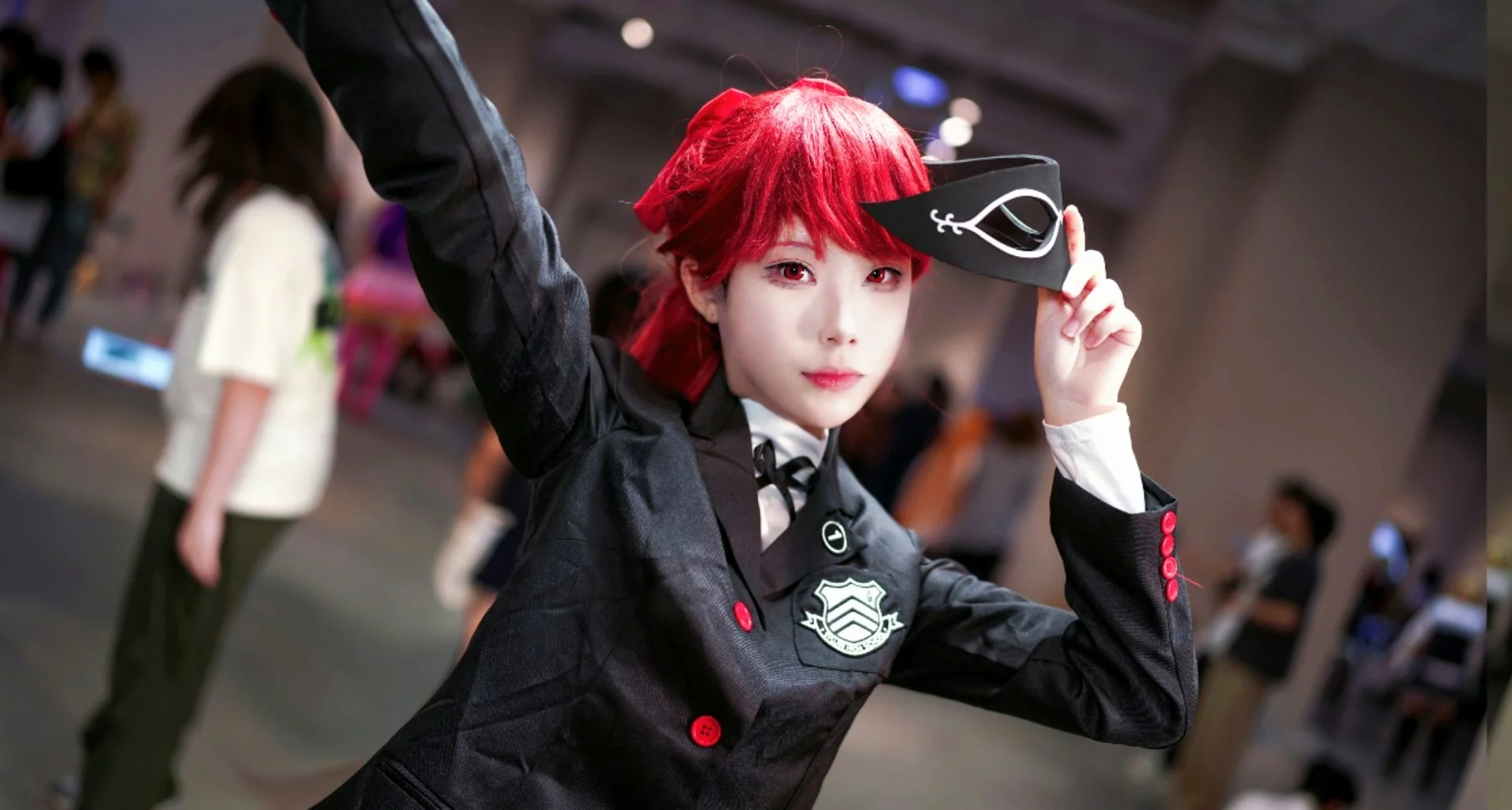 Anime cosplay, Black tights outfit, Independent anime convention tour, Takanashi Rikka cosplay, Wuxi Chinese Animation Carnival - Image 7