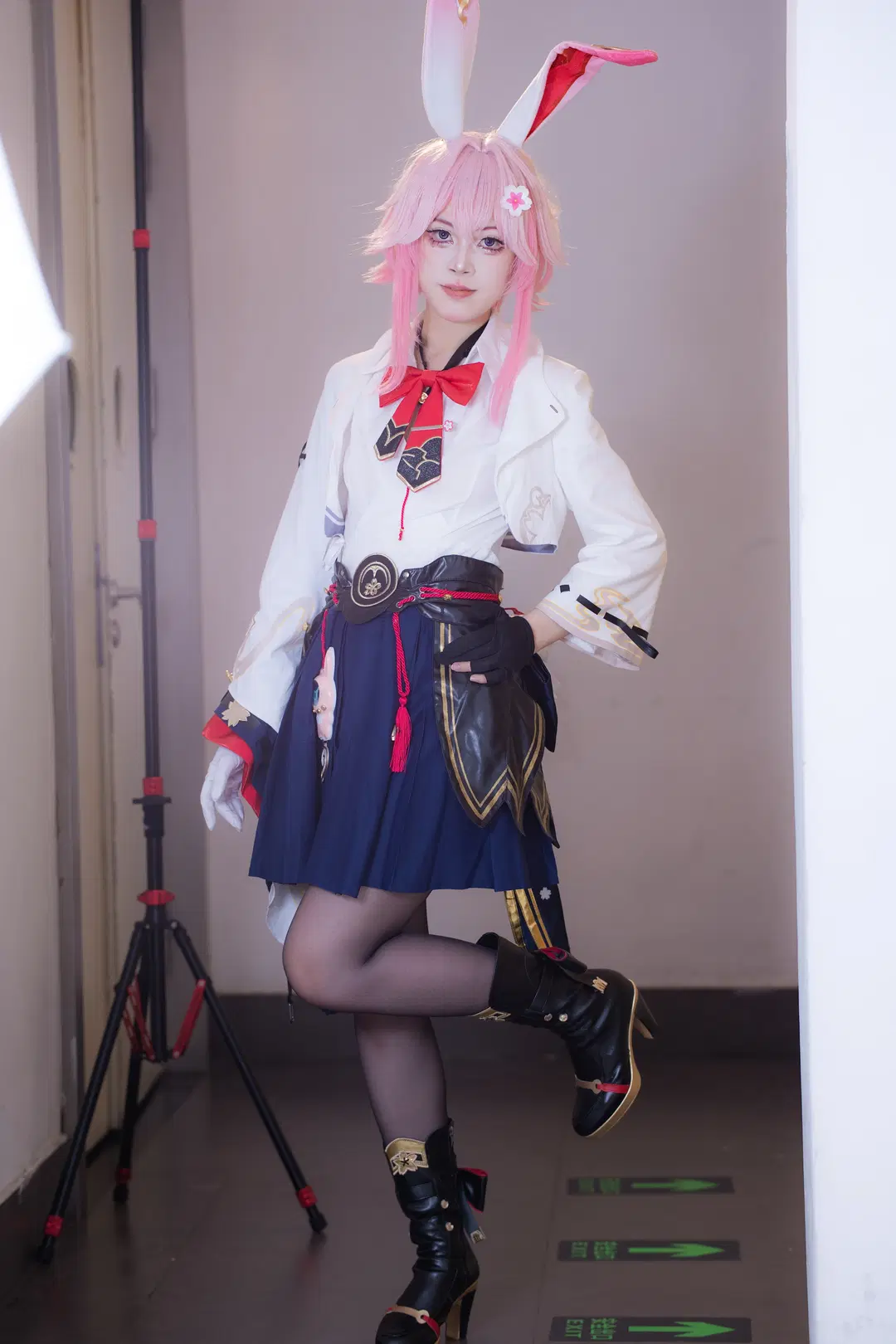 [Evanescia cosplay] Honkai: Star Rail: Studio Log of Pink Bunny Ears and Black Stockings by 次元重启 - Image 8