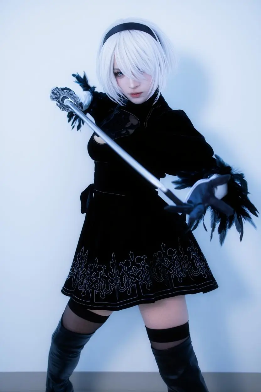 [2B cosplay] Shooting NieR:Automata at Jing'an Joy City: Combat Tension in Narrow Corridors by 次元重启 - Image 2