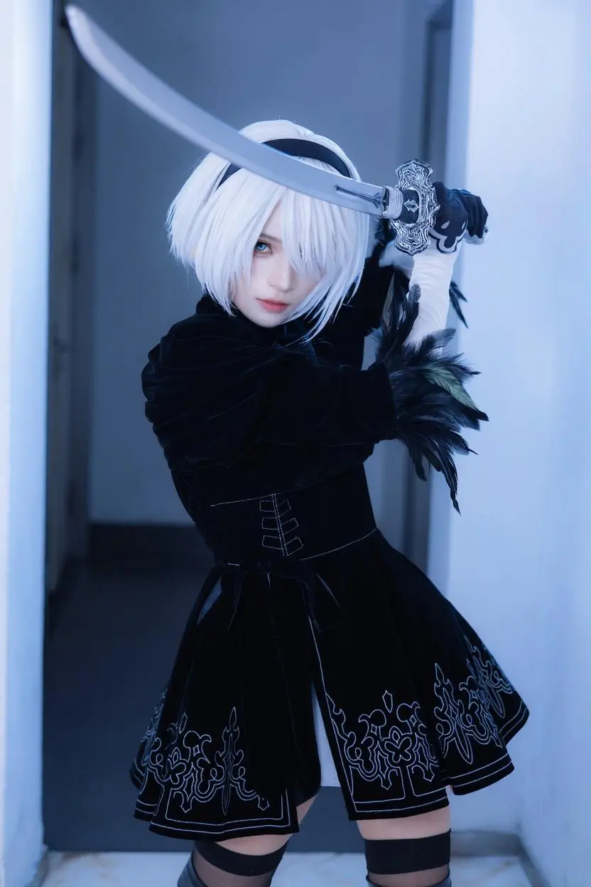 [2B cosplay] Shooting NieR:Automata at Jing'an Joy City: Combat Tension in Narrow Corridors by 次元重启 - Image 6
