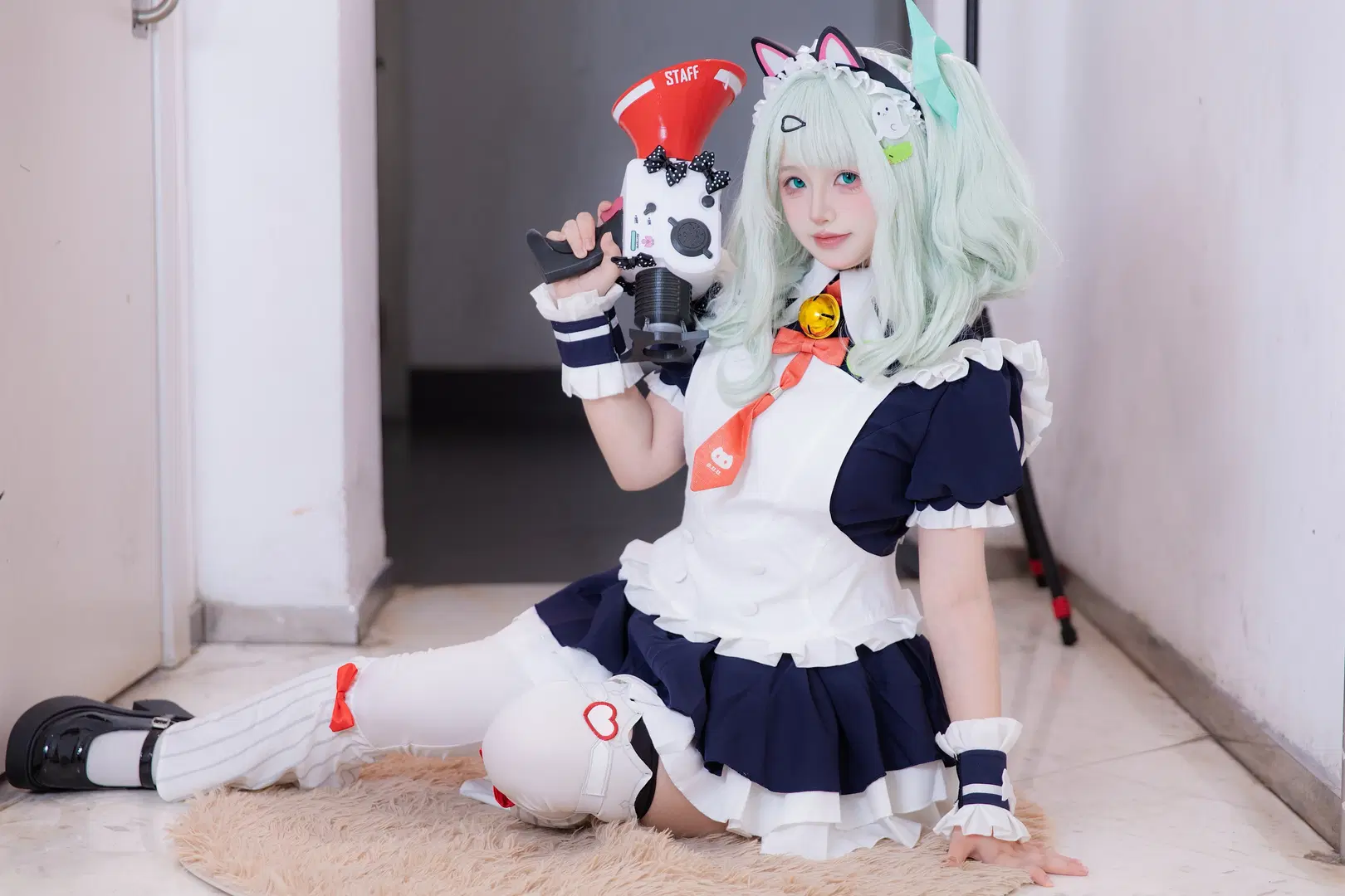 【千夏 コスプレ】ゼンレスゾーンゼロ 妄想エンジェルのメイド服、静安大悦城の撮影アーカイブ - 次元重启 - 6枚目