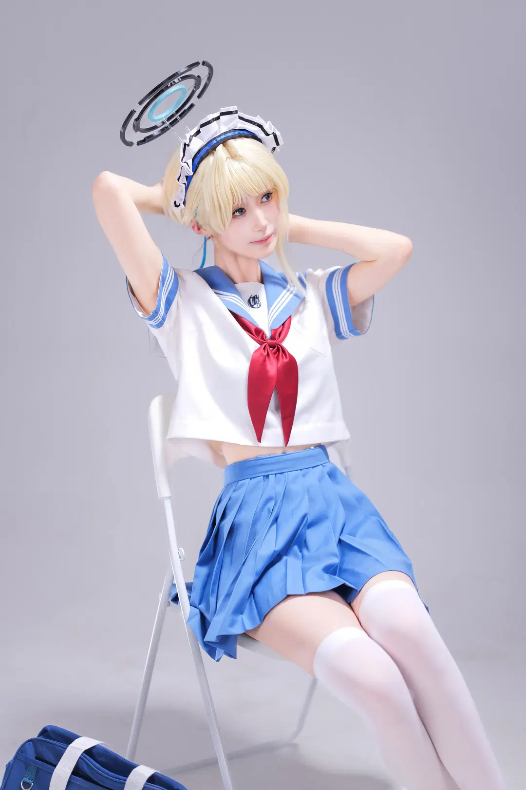 二次元撮影, セーラー服, 飛鳥馬トキ コスプレ, ストッキング, 時間