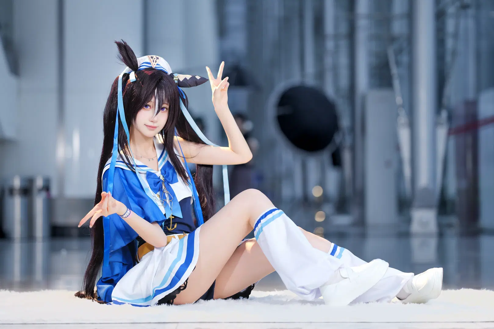 [Vivlos cosplay] Umamusume: Pretty Derby Vivlos' Summer Sailor Suit Photo Set by 段景 - Image 2