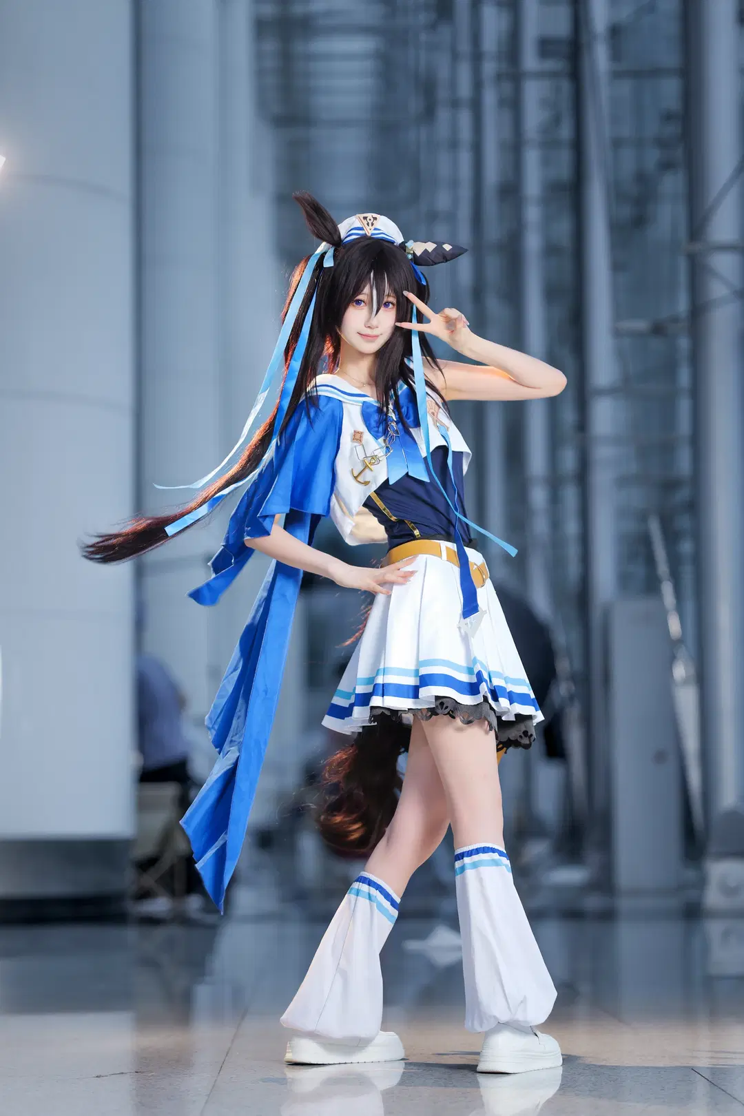 二次元コスプレ, イベント撮影, セーラー服, ウマ娘 プリティーダービー, ヴィブロスコスプレ