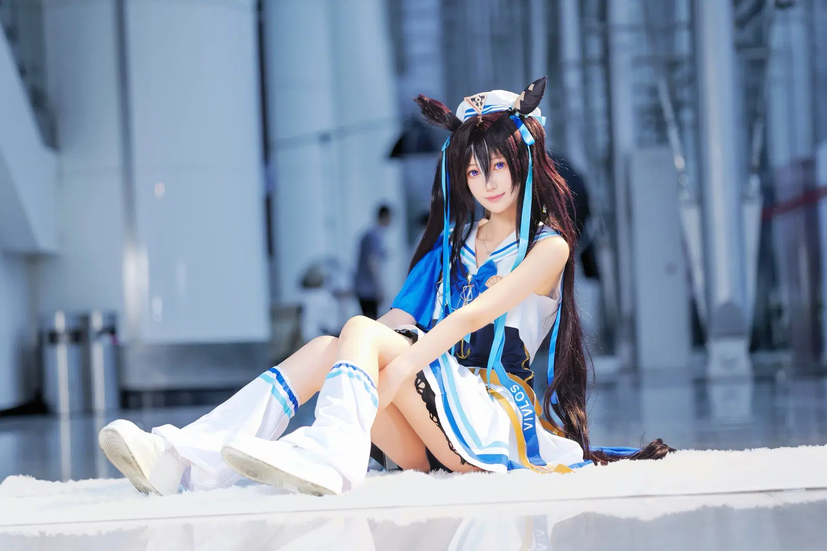[Vivlos cosplay] Umamusume: Pretty Derby Vivlos' Summer Sailor Suit Photo Set by 段景 - Image 4