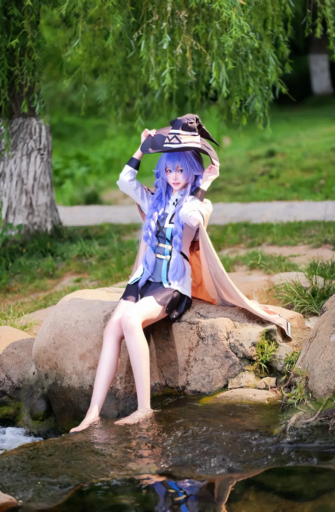 Anime-style photography, Outdoor photography, Roxy cosplay, Mushoku Tensei: Jobless Reincarnation, Magician