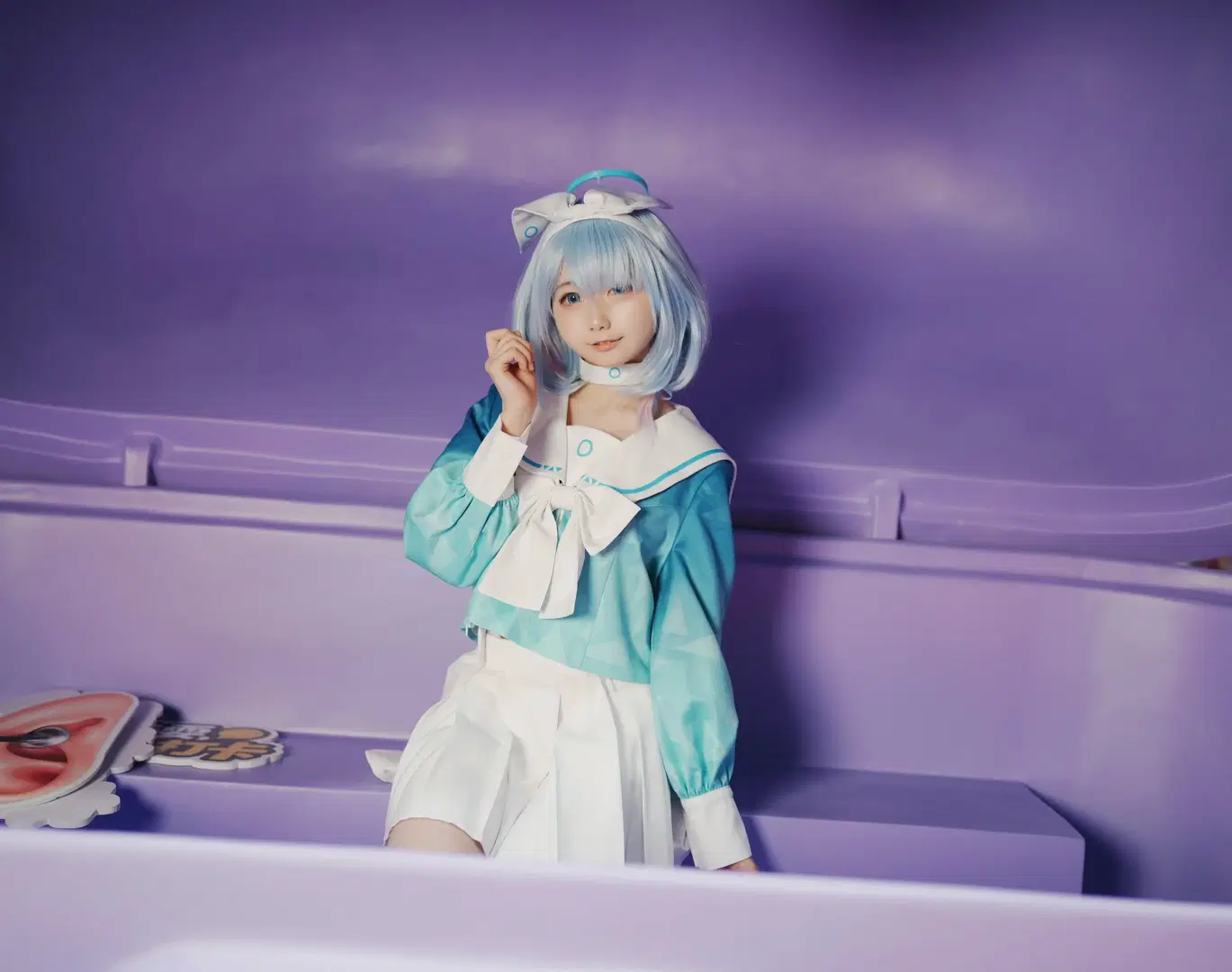 ブルーアーカイブ, チャイナジョイ, アニメイベント, アロナ コスプレ, 角砂糖型モバイルバッテリー