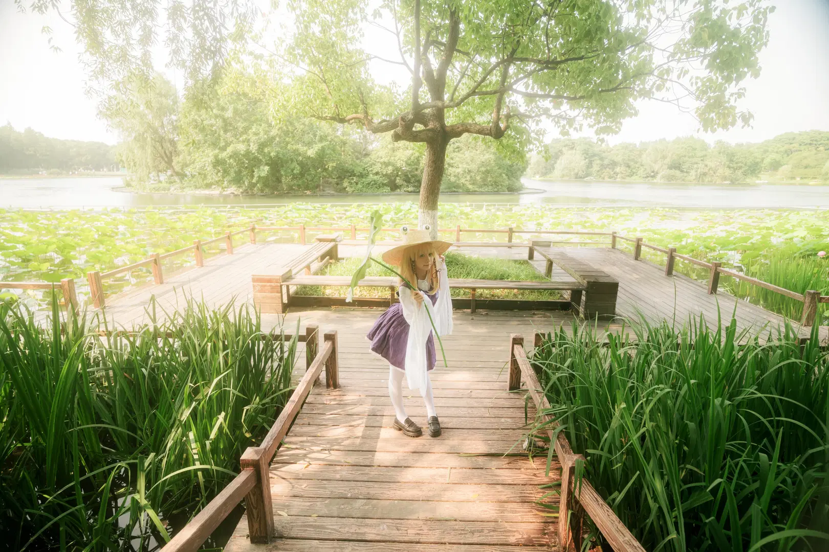 【諏訪子cos】東方project 夏日荷塘的靈動小青蛙 - MIZHU小竹 - 第2張