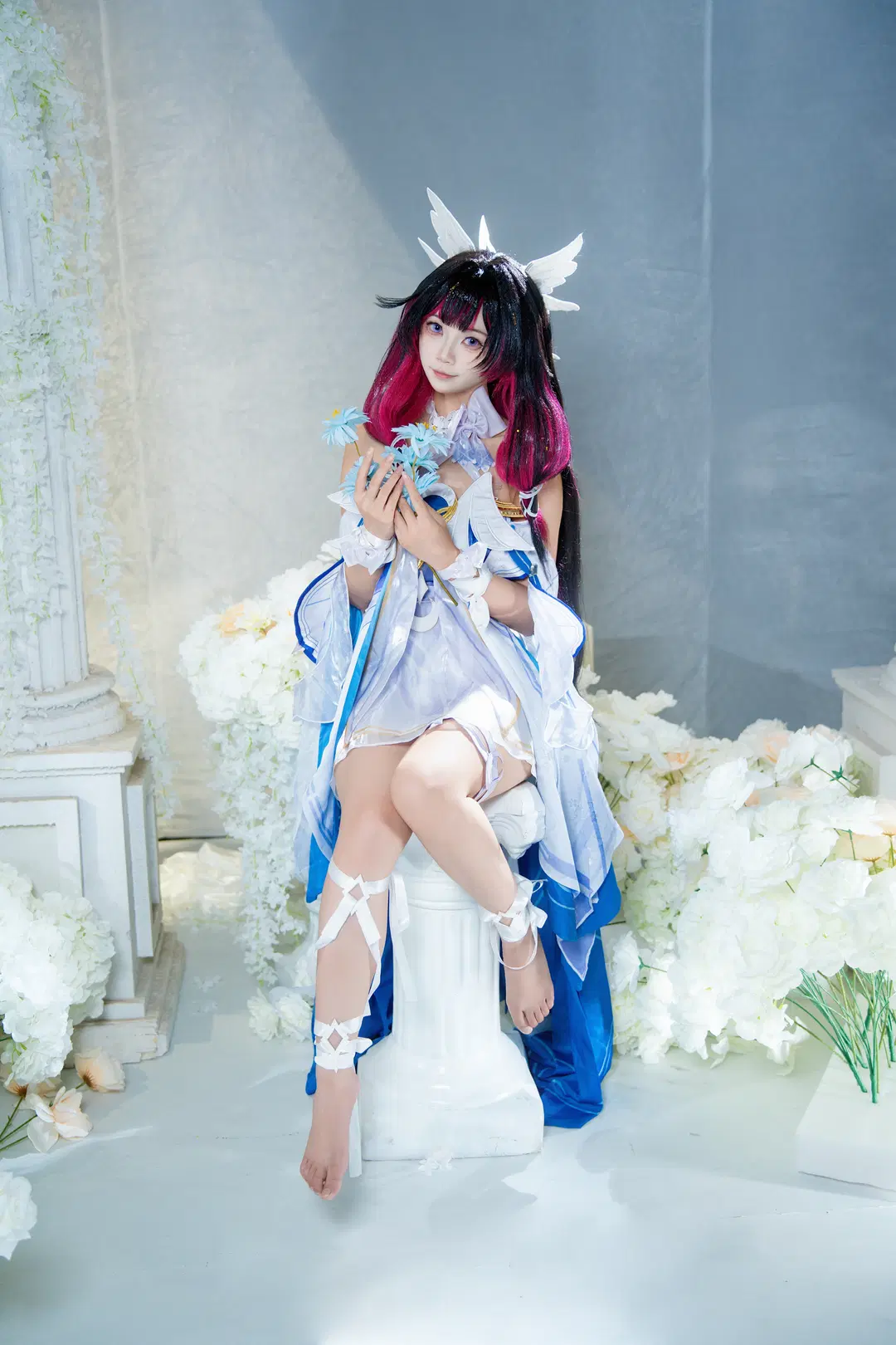 Genshin Impact, Columbina Cosplay, Anime-style photography, Cosplay photoshoot, Girlish vibe