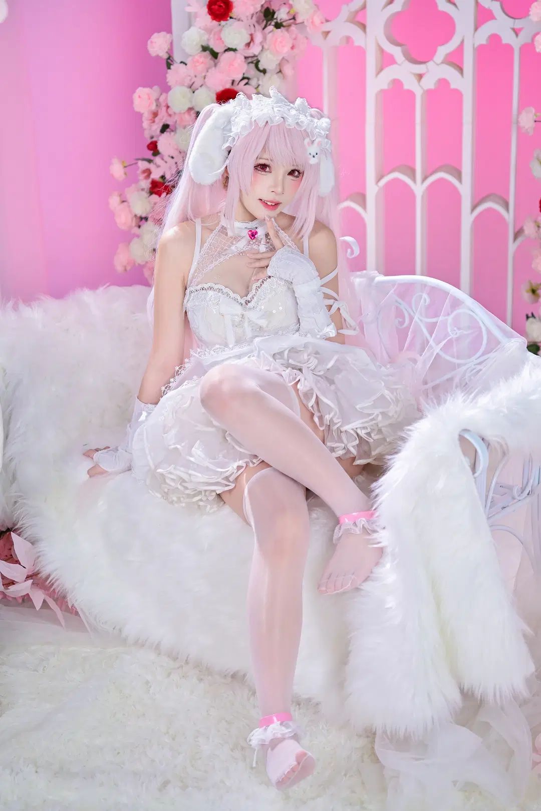 二次元, 爱丽丝cos, 胜利女神：妮姬, 白丝, 童话风