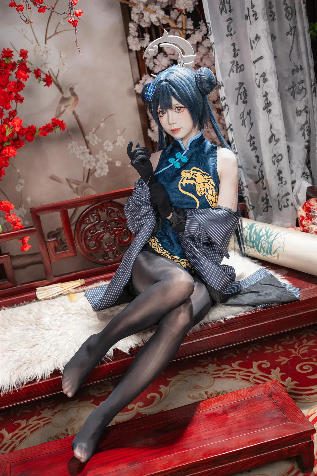 [Misaki cosplay] Blue Archive Chinese Qipao Styling by 德蒙特多子 - Image 2