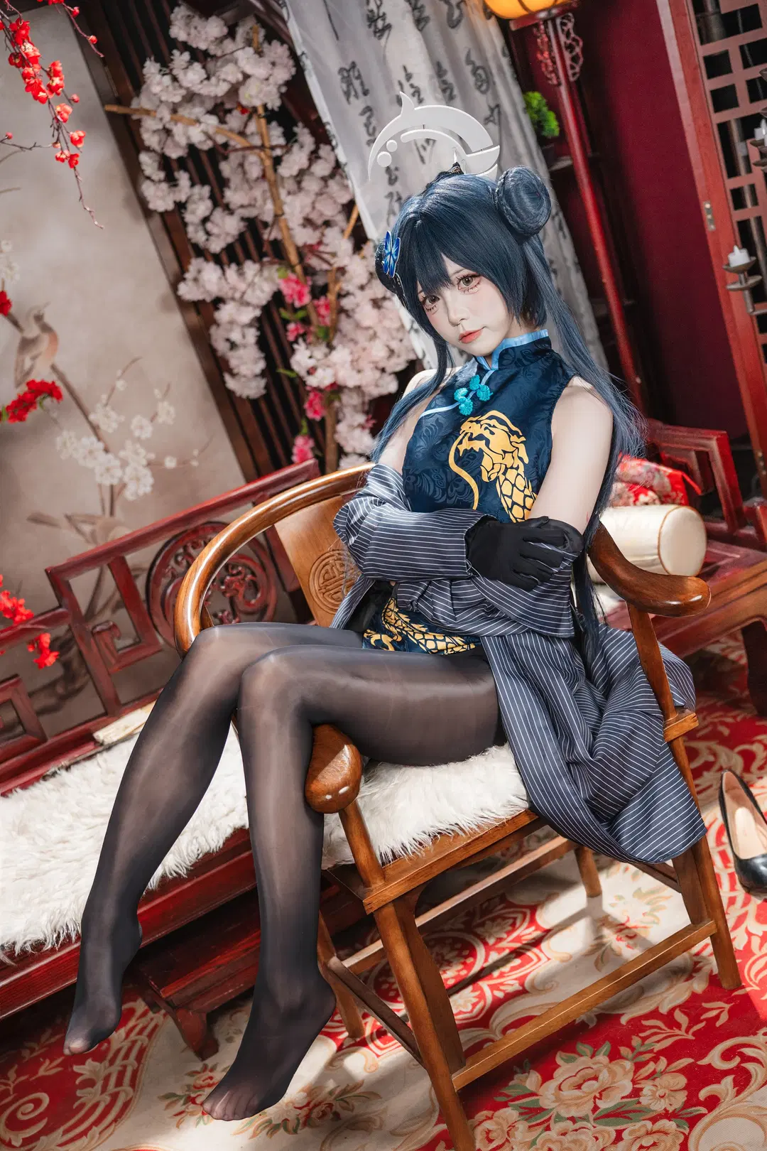 [Misaki cosplay] Blue Archive Chinese Qipao Styling by 德蒙特多子 - Image 4