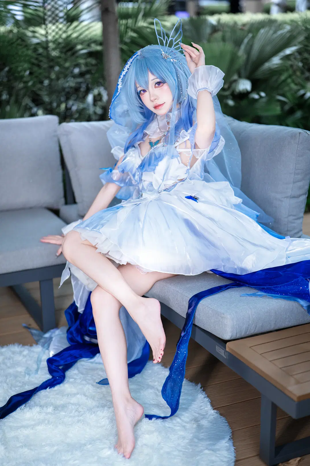 鳴潮, ショアキーパー コスプレ, 二次元コスプレ, 青いウィッグ, 広州蛍火虫アニメエキスポ