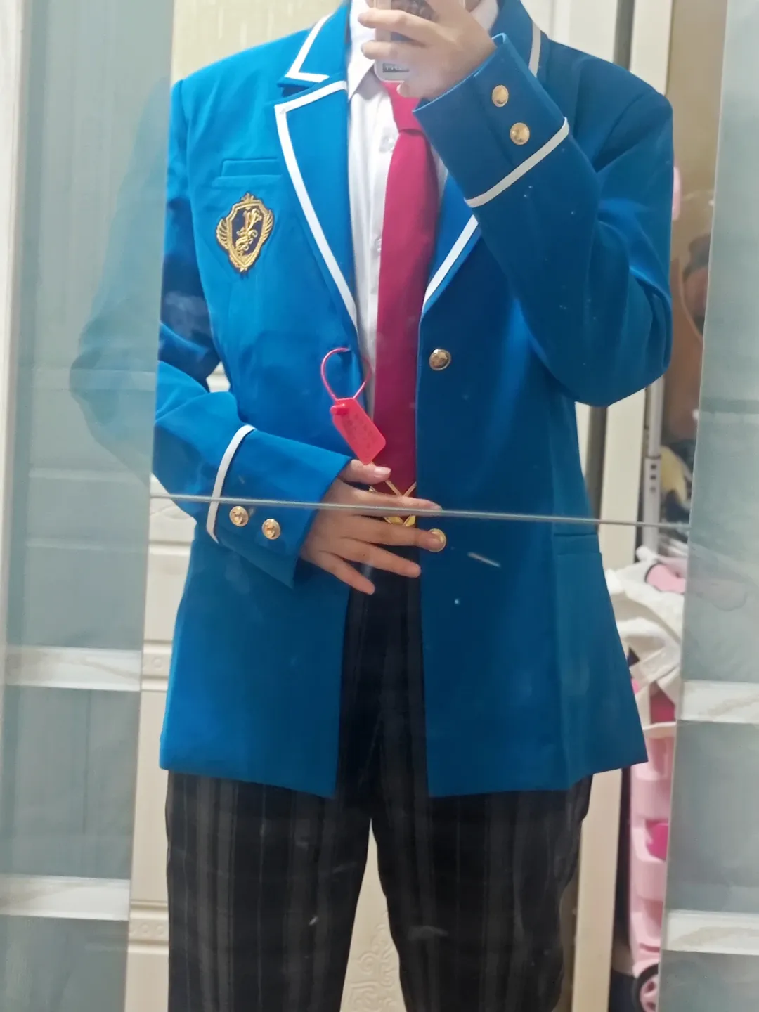 Cosplay fitting, Ensemble Stars cosplay, Male uniform cosplay, Mesh cap wig, Offline fan meeting - Image 2